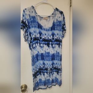 Blue, Black and White Top by Michael Kors